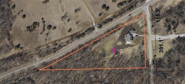 20473 199th St, Tonganoxie, KS 66086 - aerial map of property and surrounding area with property parcel outlined