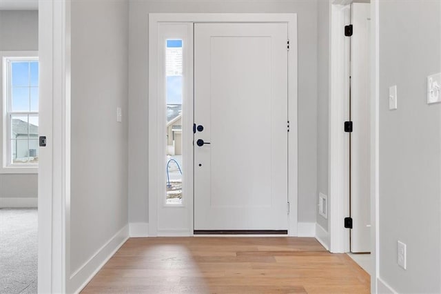 entryway featuring light wood-type flooring