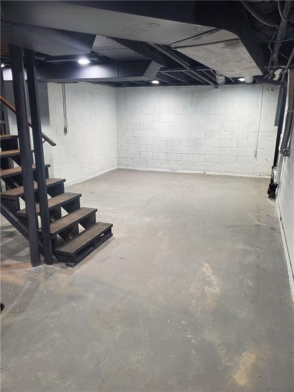 view of basement