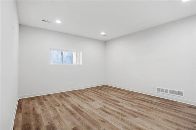 empty room featuring light wood-type flooring