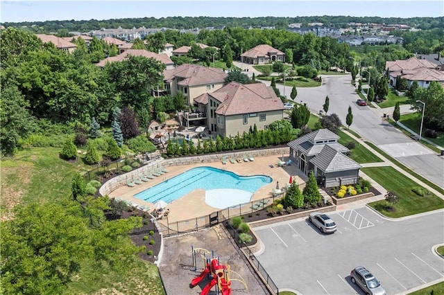 birds eye view of property