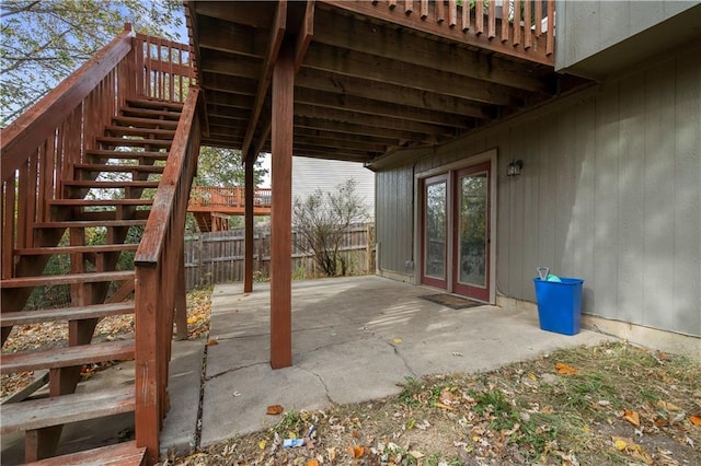 view of patio / terrace with a deck