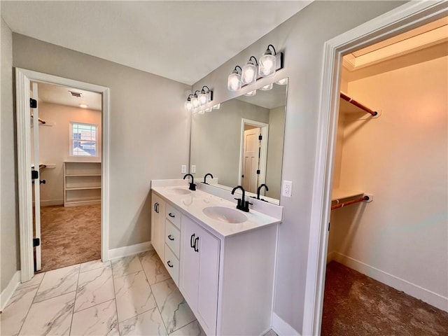 bathroom with vanity