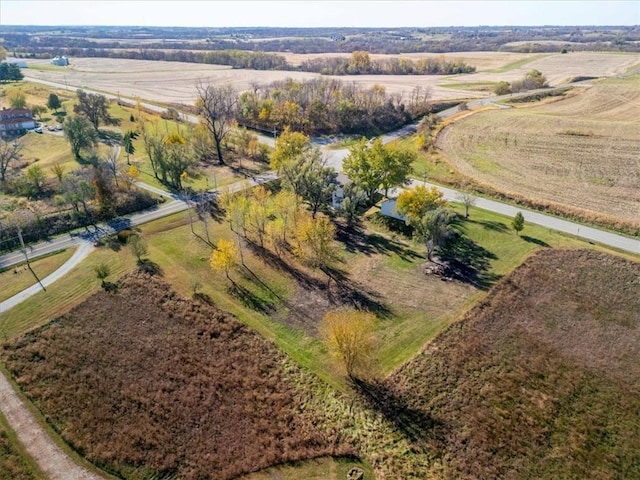 drone / aerial view featuring a rural view