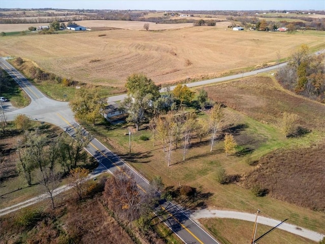 bird's eye view featuring a rural view