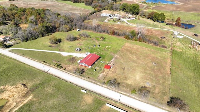 aerial view with a rural view