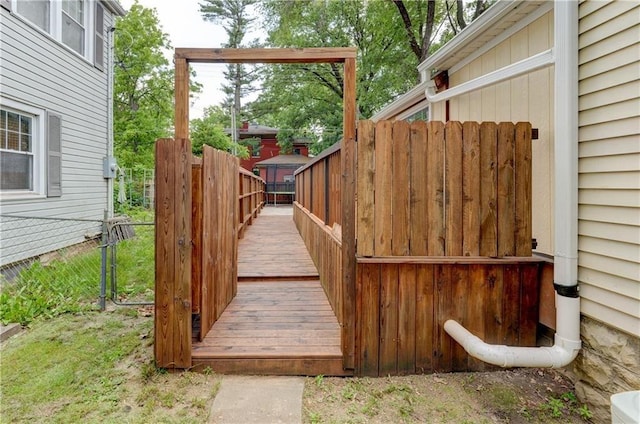 view of wooden deck