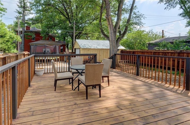 view of wooden terrace