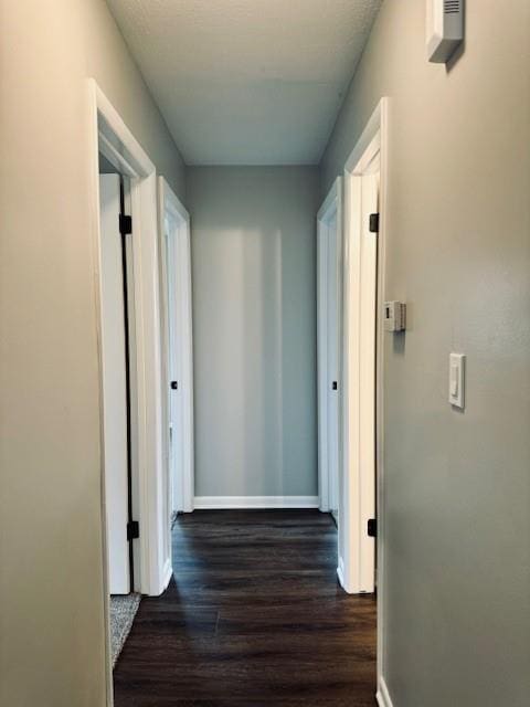 hall featuring dark hardwood / wood-style floors