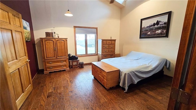 bedroom featuring dark hardwood / wood-style floors