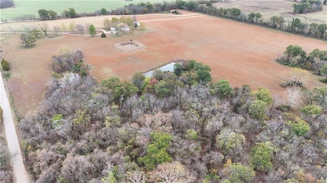 aerial view featuring a rural view