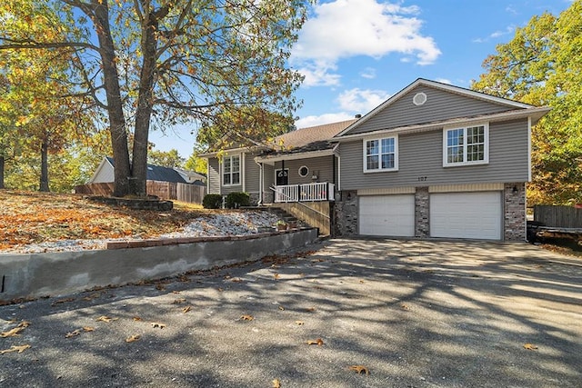 view of front of house featuring a garage