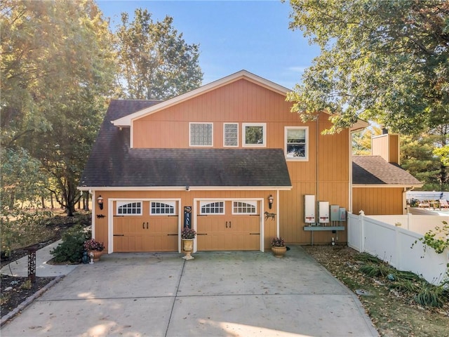 view of front of home featuring a garage