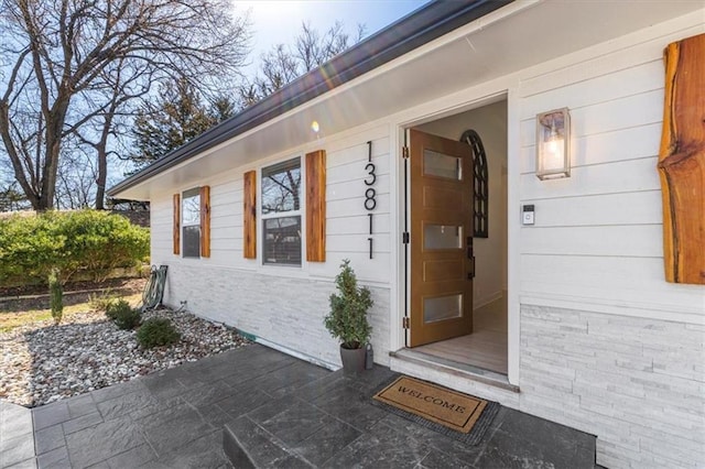 view of doorway to property