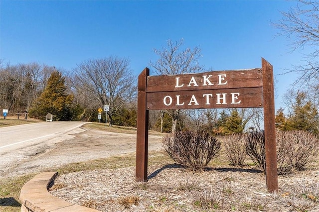 view of community sign