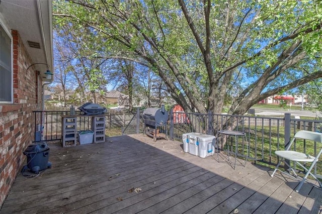 view of wooden deck