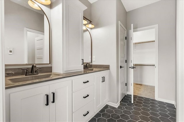 bathroom featuring vanity and tile patterned floors