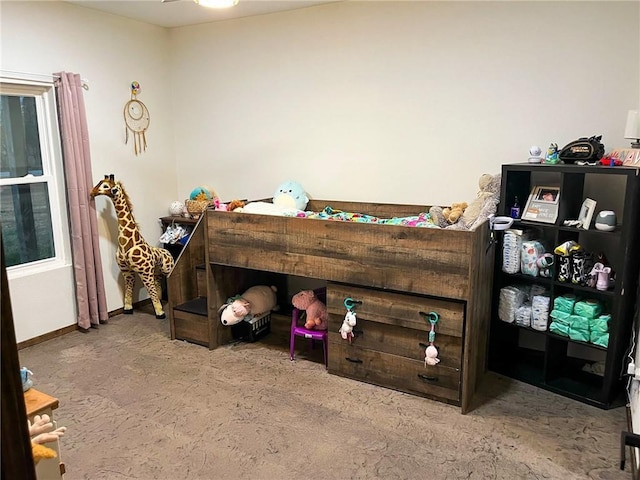 bedroom with baseboards