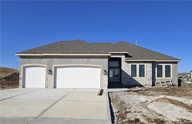 view of front of home featuring a garage