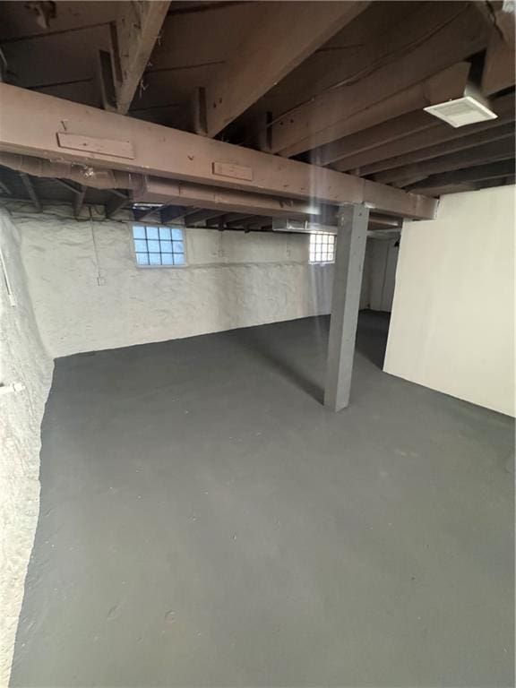 view of basement