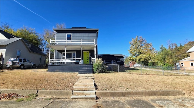 view of front of home with a porch