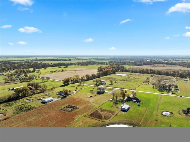 drone / aerial view featuring a rural view