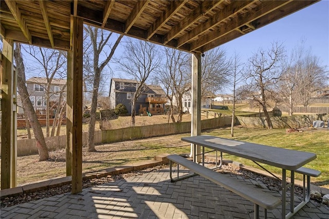 view of patio / terrace with a fenced backyard