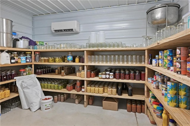 pantry with a wall unit AC