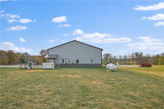 view of home's exterior featuring a lawn