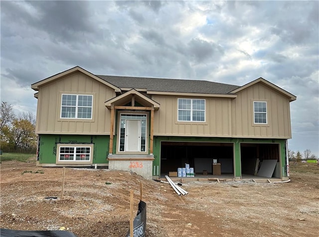 bi-level home with a garage