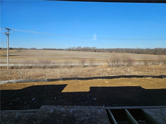 view of yard featuring a rural view