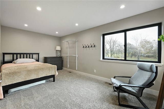 view of carpeted bedroom