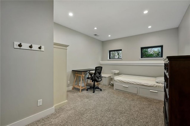 view of carpeted bedroom