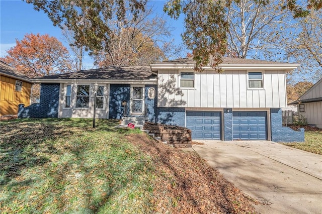 tri-level home with a garage