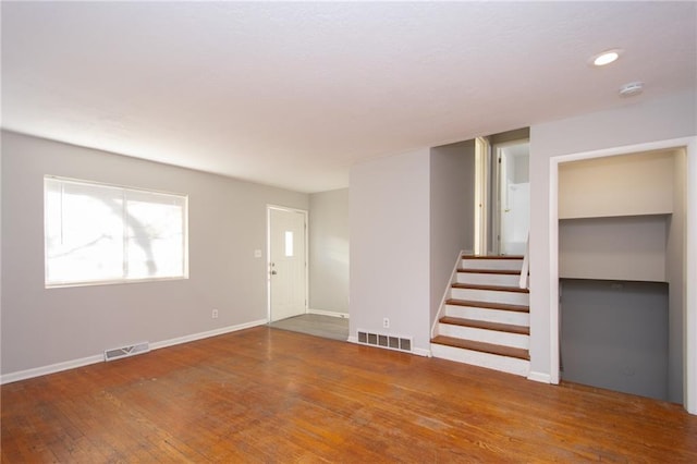 interior space featuring hardwood / wood-style flooring