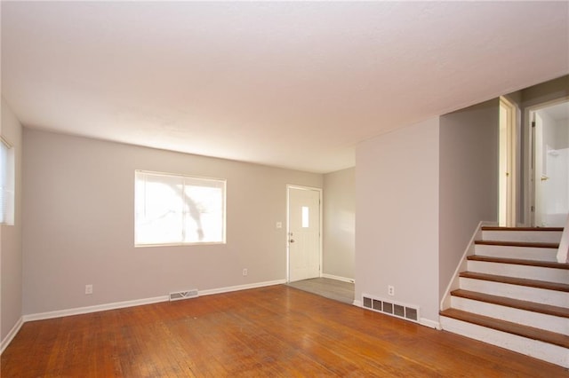 interior space featuring wood-type flooring