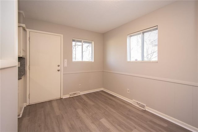 interior space with wood-type flooring