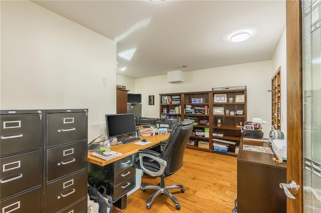 office featuring light hardwood / wood-style floors