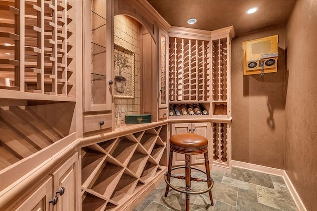 view of wine room