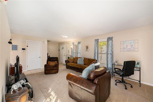 view of carpeted living room