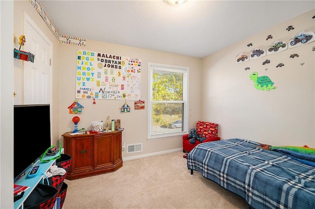 view of carpeted bedroom