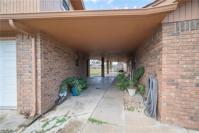 view of patio with a carport