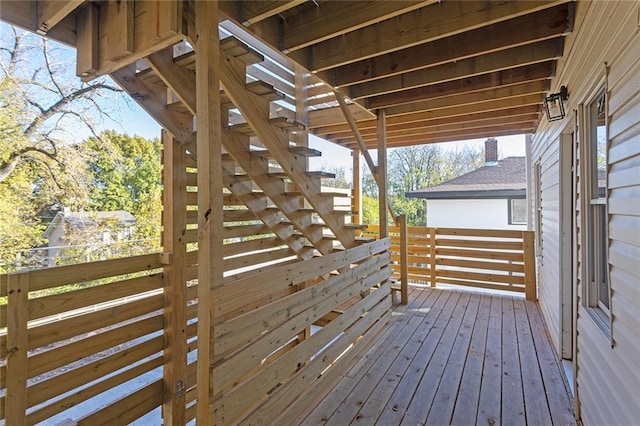 view of wooden terrace