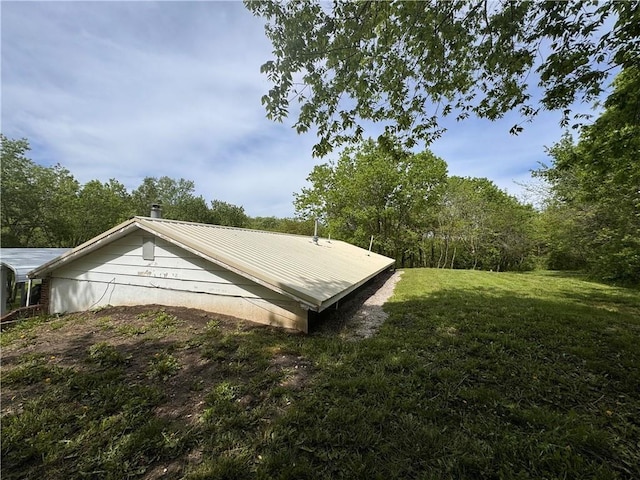 entry to storm shelter with a lawn