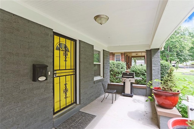 view of patio / terrace featuring covered porch