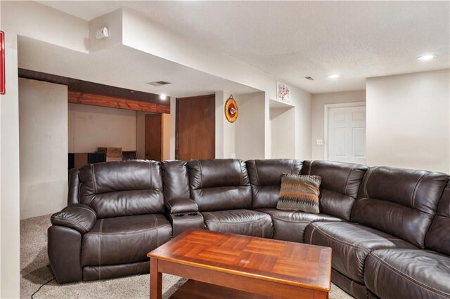 living room featuring carpet floors