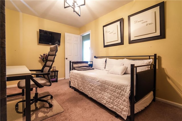 view of carpeted bedroom