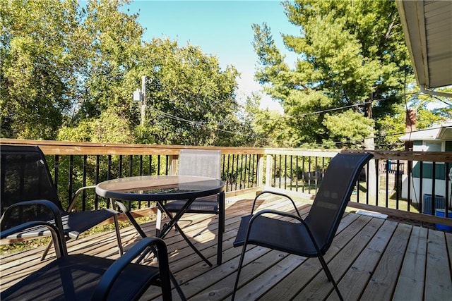 view of wooden terrace