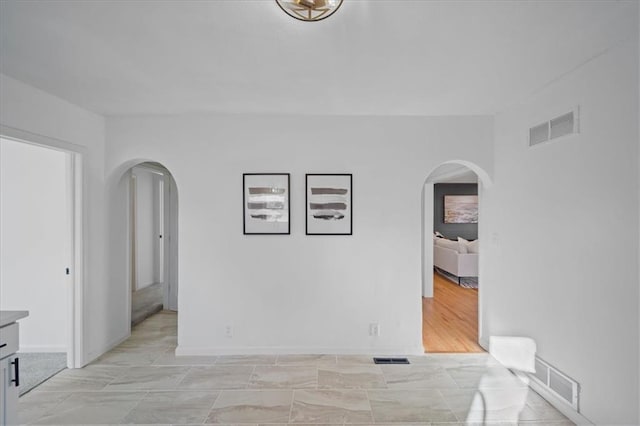 empty room featuring light hardwood / wood-style floors