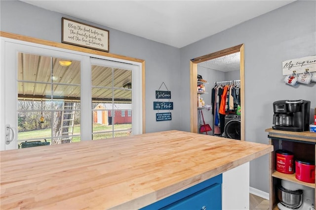 interior space featuring washer / dryer